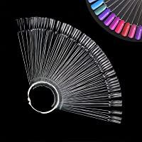 Ealicere 100 Soportes de Exhibición de Esmalte de Uñas Nail Color Display Set Para Nail Design (Transparent)